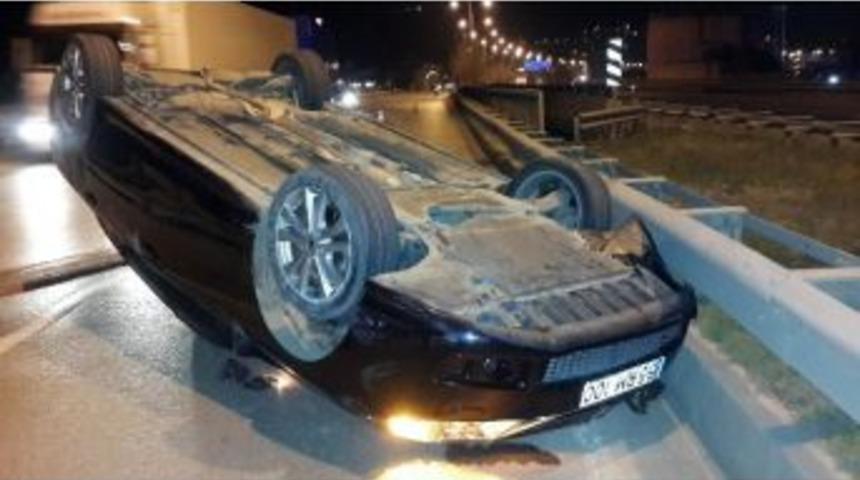 Otomobil Takla Attı: 1 Yaralı