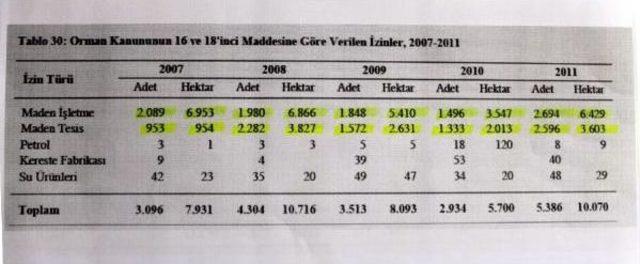 5 Yılda 130 Bin Hektar Orman Tahsise Gitti