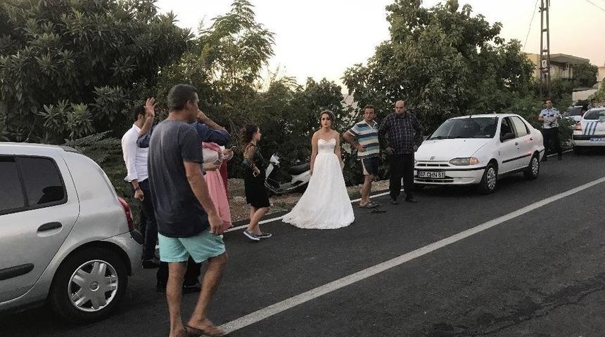 Gelin Ve Damada Kaza Şoku