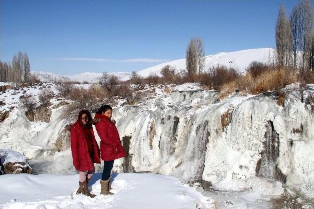 Muradiye Şelalesi Dondu
