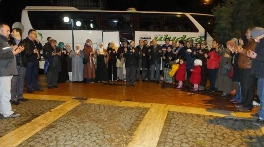 Burhaniye&rsquo;de S&ouml;mestr Umrecileri Uğurlandı
