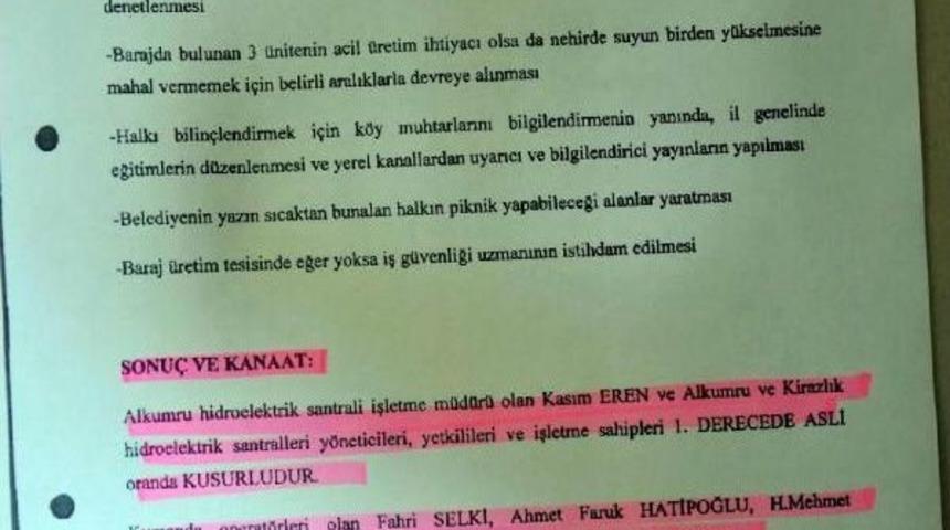 6 Kişinin &Ouml;ld&uuml;ğ&uuml; Baraj Faciasında Santral Y&ouml;neticilerinden Sonra Valilik Ve Belediye Kusurlu