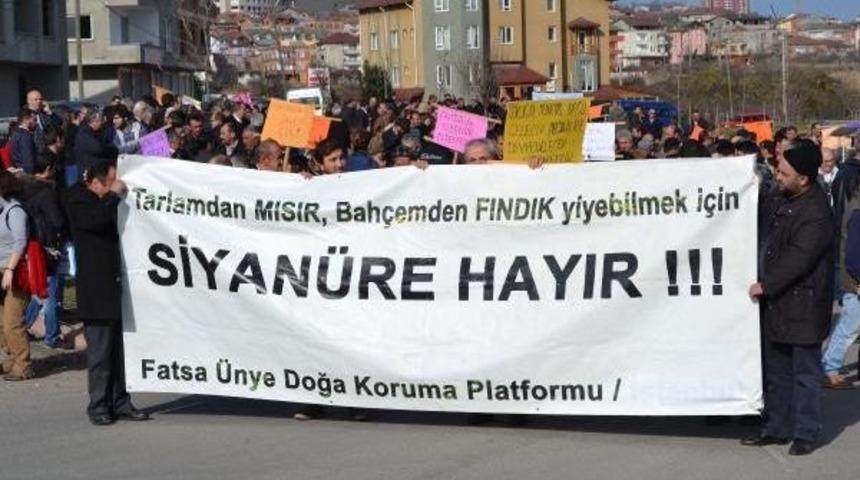 Ordu'da Siyan&uuml;r Karşıtı &Ccedil;evreciler Eylem Yaptı