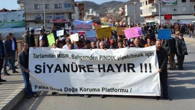 Ordu'da Siyanür Karşıtı Çevreciler Eylem Yaptı