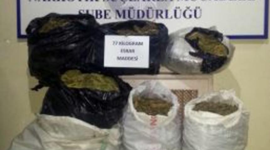 Şanlıurfa&rsquo;da 77 Kilo Esrar Ele Ge&ccedil;irildi