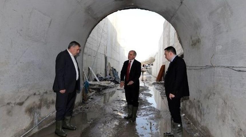 Başkan To&ccedil;oğlu &Ccedil;elik İsale Hattı &Ccedil;alışmalarını İnceledi