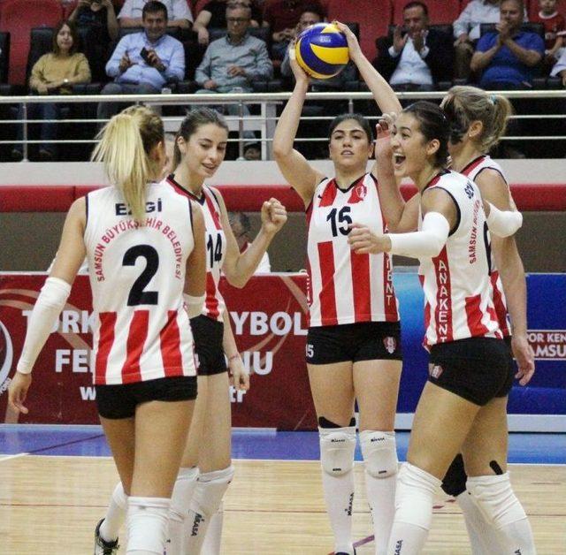 Voleybol Kadınlar 1. Ligi: Samsun Bşb Anakentspor: 2 - Karayolları: 3