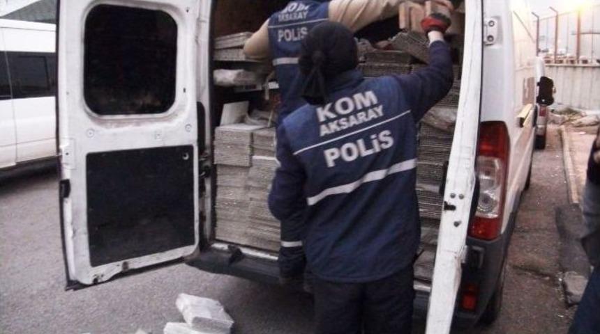 Aksaray&rsquo;da, G&uuml;mr&uuml;k Ka&ccedil;ağı 41 Bin Paket Sigara Ele Ge&ccedil;irildi