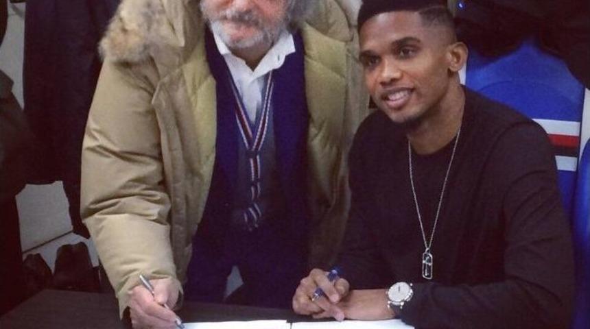 Eto&rsquo;o, Sampdoria İle Resmi S&ouml;zleşme İmzaladı