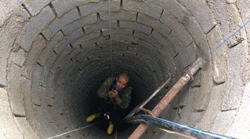 12 Metrelik Kuyuya D&uuml;şen Yaşlı Adam Kurtarıldı