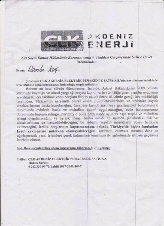 Üvey Kızının Borcu Nedeniyle Elektriği Kesildi