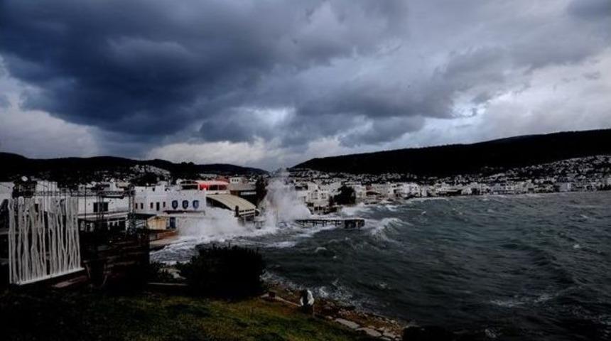 Bodrum&rsquo;a Fırtına Uyarısı