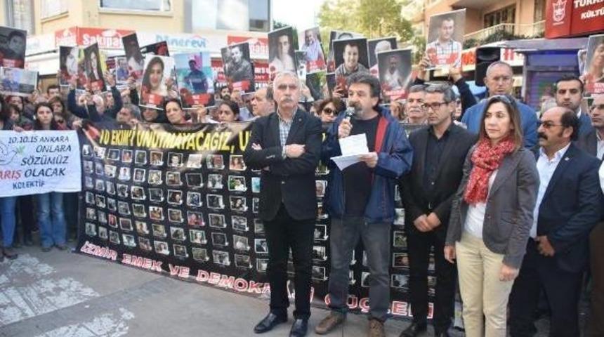 Ankara Gar Saldırısında &Ouml;lenler İzmir'de Anıldı