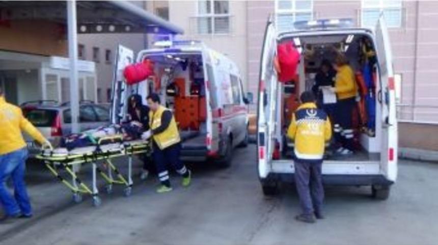 Minib&uuml;sle Kargo Kamyoneti &Ccedil;arpıştı: İki Yaralı