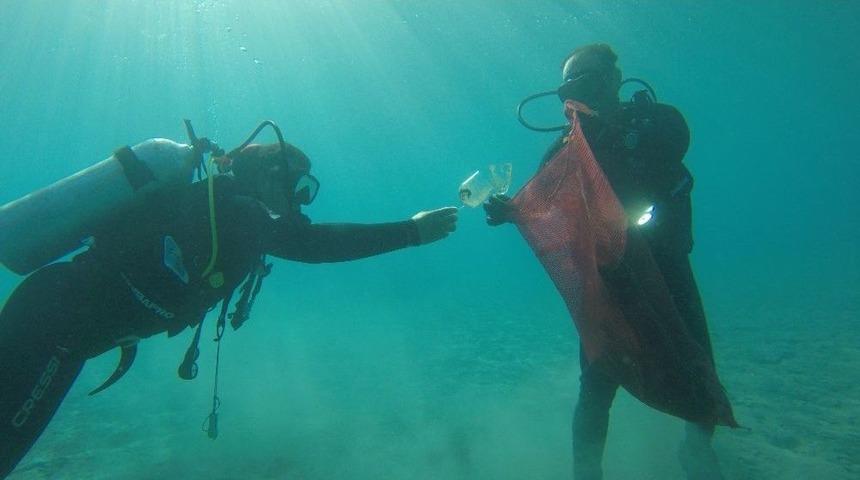 Bodrum Yarımadası Deniz Dibi Temizliği &Ccedil;alışmaları Başladı
