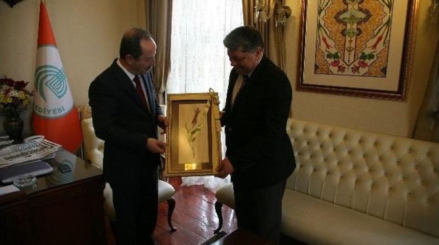 Emniyet M&uuml;d&uuml;r&uuml; Baştuğ&rsquo;dan Belediye Başkanı G&uuml;rkan&rsquo;a Veda Ziyareti