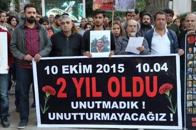 Ankara Katliamında &Ouml;lenler, Denizli de Anıldı 1