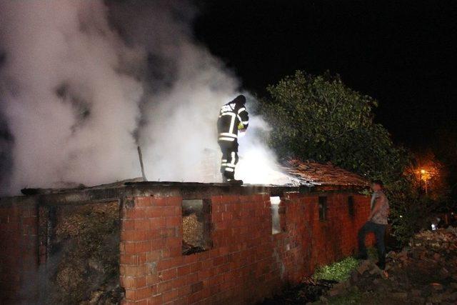 Samanlık Yangını İtfaiye Ekiplerini Alarma Geçirdi 1