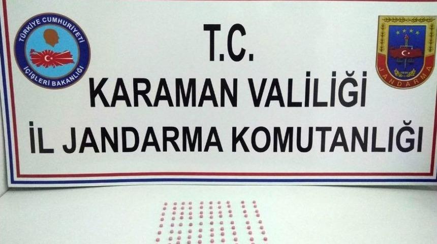 Karaman&rsquo;da Jandarmadan Uyuşturucu Operasyonu