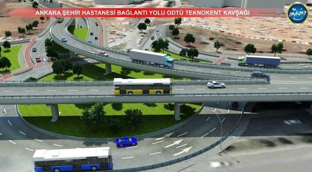 Hastaneler Bölgesinin İlk Kavşağı Hızla Yükseliyor