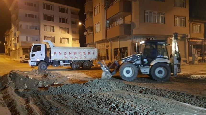 Pazaryeri&rsquo;nde Alt Yapı &Ccedil;alışmaları Devam Ediyor