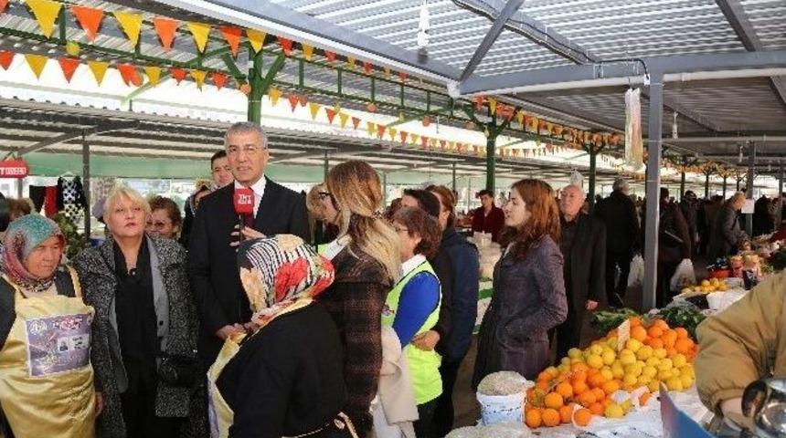 Mezitli Belediyesi Kadın &Uuml;retici Pazarına Ziyaret&ccedil;i Akını