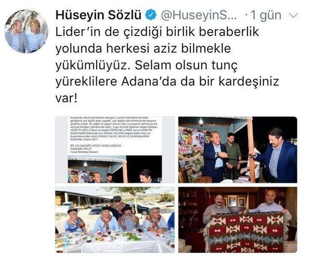 Başkan Sözlü’den Hozat’a Destek