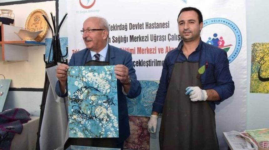 Başkan Albayrak, Ebru &Ccedil;alışması Yaptı