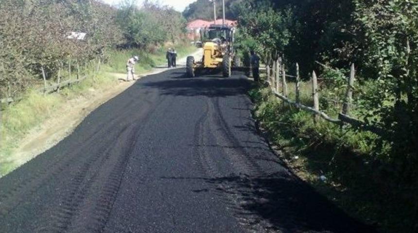 Ak&ccedil;akoca Ayazlı Mahallesinde Asfaltlama &Ccedil;alışmalarına Başladı