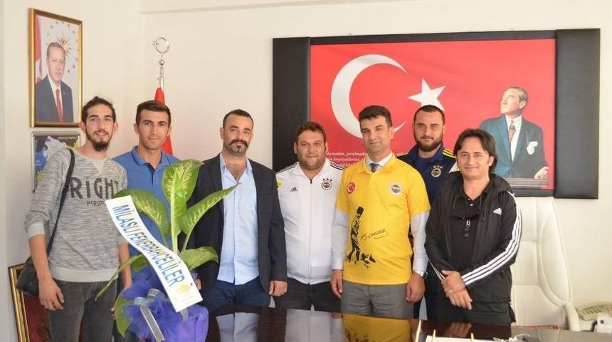 Milaslı Fenerbah&ccedil;elilerden Milli Eğitim M&uuml;d&uuml;r&uuml; Bal&rsquo;a Ziyaret