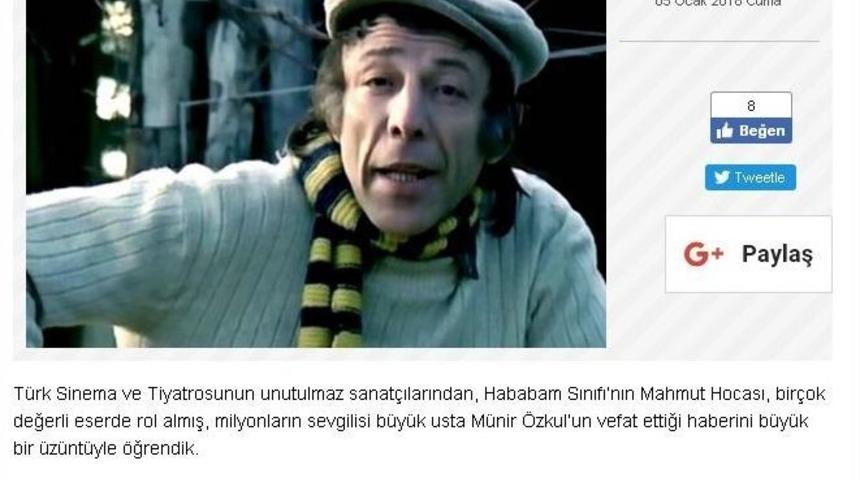3 B&uuml;y&uuml;klerden M&uuml;nir &Ouml;zkul İ&ccedil;in Başsağlığı Mesajları