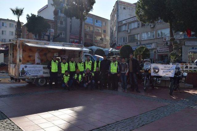 Aliağa’da Motorcular Şehit Fethi Seki İçin Lokma Döktürdü