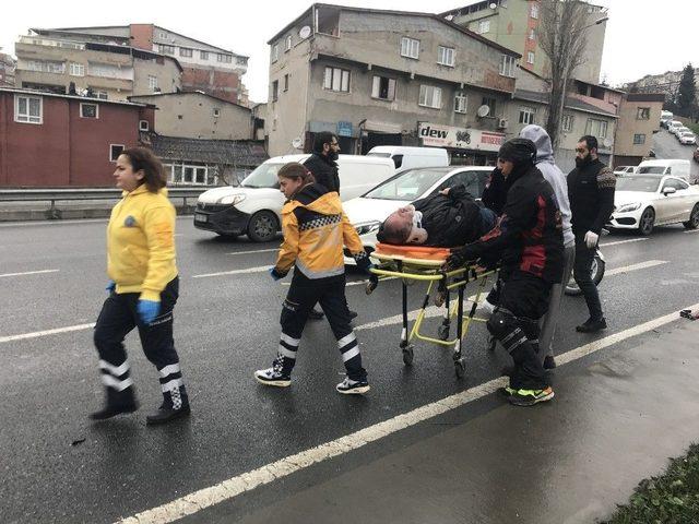 (özel Haber) Şişli’de Kaza Geçiren Motosikletli Acı İçinde Kıvrandı