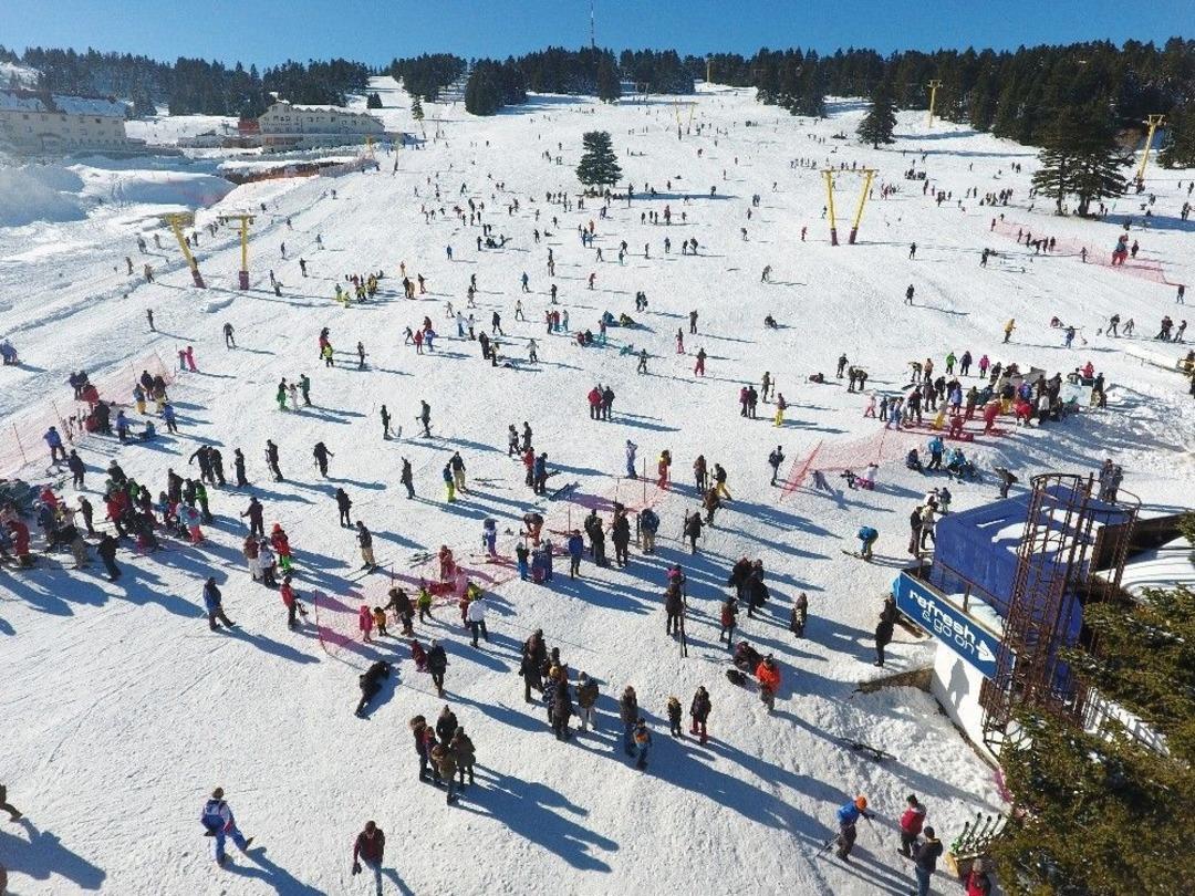 (&ouml;zel Haber) Hafta Sonu Uludağ&rsquo;a Tatilci Akını