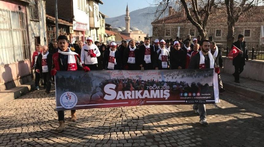 Tokat&rsquo;ta Sarıkamış Şehitleri D&uuml;zenlenen Y&uuml;r&uuml;y&uuml;şle Anıldı