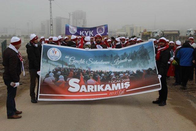 Sarıkamış Şehitleri Sivas’ta Düzenlenen Yürüyüşle Anıldı