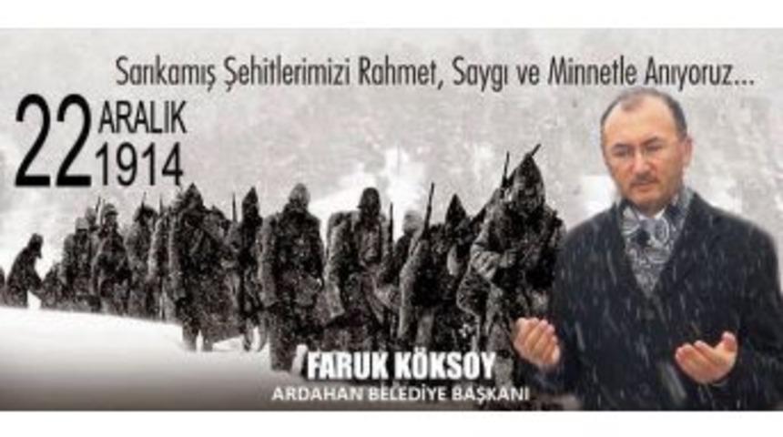 Başkan K&ouml;ksoy&rsquo;un Sarıkamış Şehitlerini Anma Mesajı