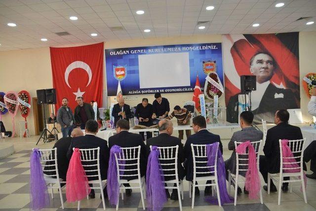 Aliağa Şoförler Ve Otomobilciler Odasına Yeniden Salih Yiyitalp Başkan Seçildi