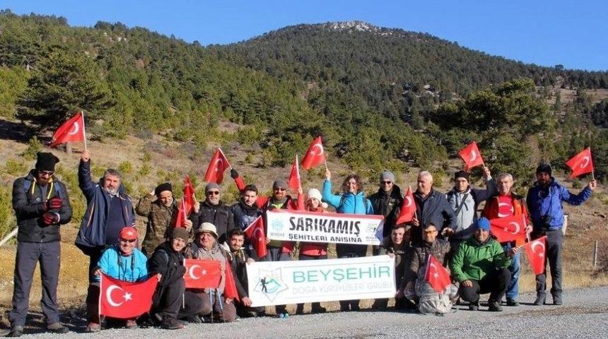 Beyşehirli Doğaseverler Sarıkamış Şehitleri İ&ccedil;in Tırmandı
