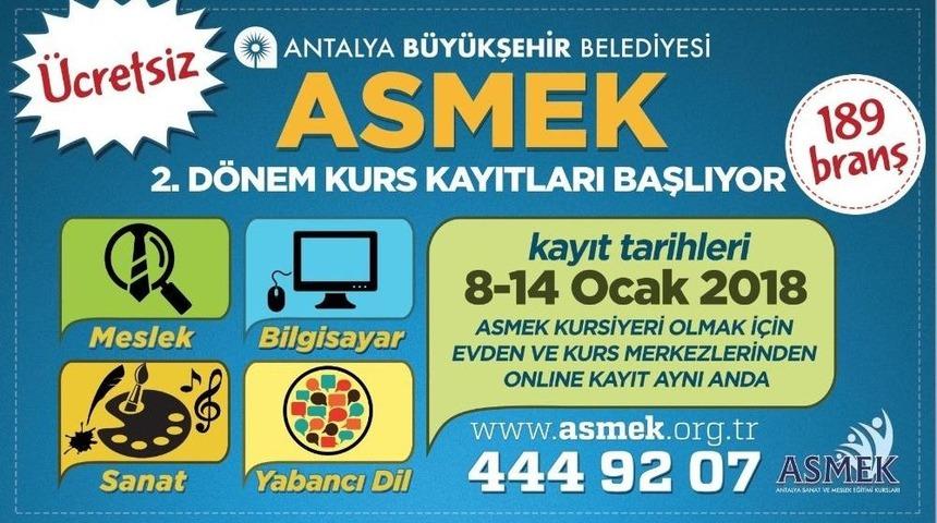 Asmek İkinci D&ouml;nem Kayıtları Başladı