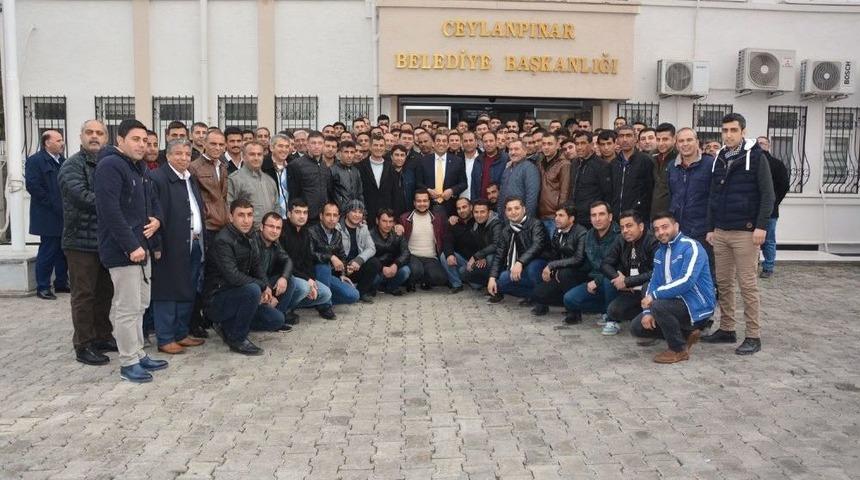 Taşeron İş&ccedil;ilerden Başkan Atilla&rsquo;ya Ziyaret