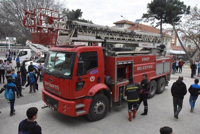 Okulda Yangın Paniği