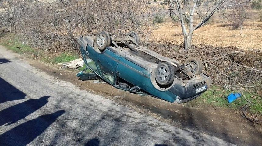 Otomobil Takla Attı: 1 Yaralı