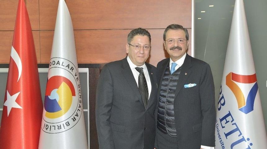Kdz Ereğli Tso Y&ouml;netimi, Tobb Başkanı Hisarcıklıoğlu&rsquo;nu Ziyaret Etti