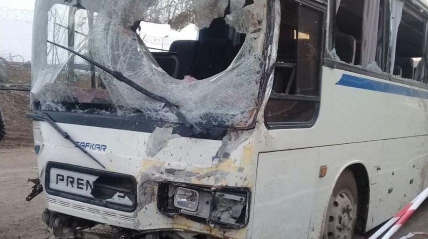 Freni Boşalan Servis Otobüsü Arama Noktasına Girdi