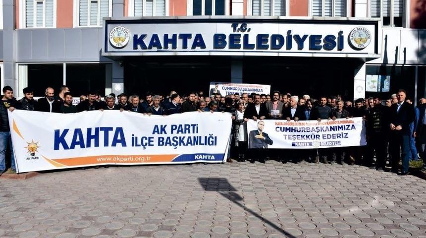 Kahta Belediyesi Taşeron İş&ccedil;ilerinden Cumhurbaşkanına Teşekk&uuml;r