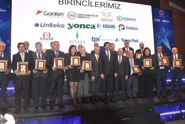 Egeli İhracat Yıldızlarının Ödülleri Bakan Zeybekci’den