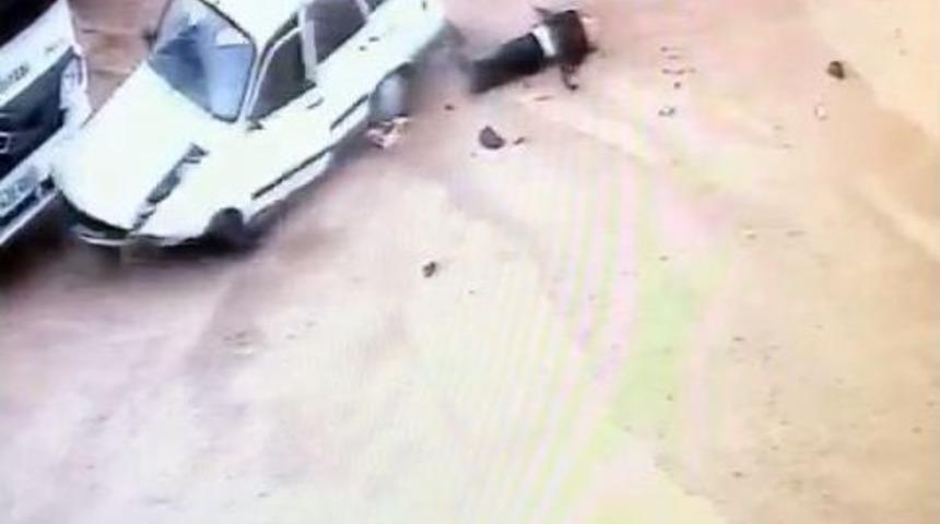 Otomobilini &Ccedil;alıştırmak İsterken Şantiye Sahasına U&ccedil;tu