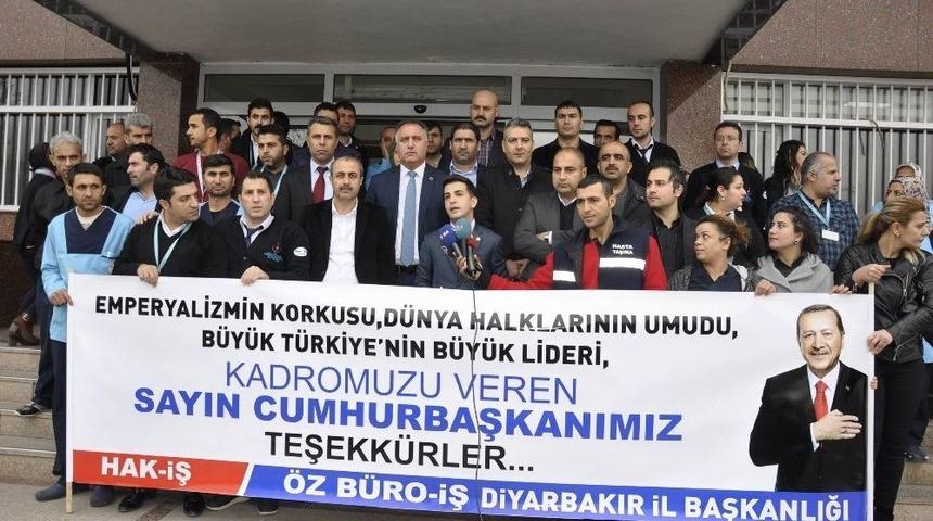 Taşeron İş&ccedil;ilerinden Cumhurbaşkanına Teşekk&uuml;r