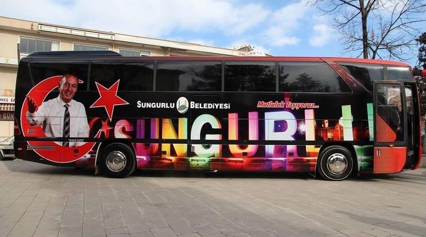 Sungurlu Belediyesi Otob&uuml;s Aldı